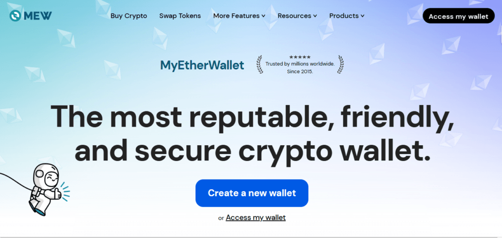 MyEtherWallet (MEW) Home Page Screenshot