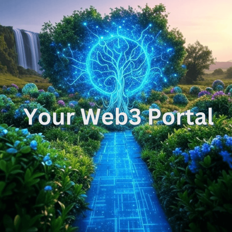 Your Web3 Portal - An inviting digital Garden of Eden where blockchain technology blooms, symbolizing a new era of privacy, security, and financial freedom. Here, individuals are depicted reclaiming their digital identities amidst lush, encrypted landscapes that promise trust and inclusion."